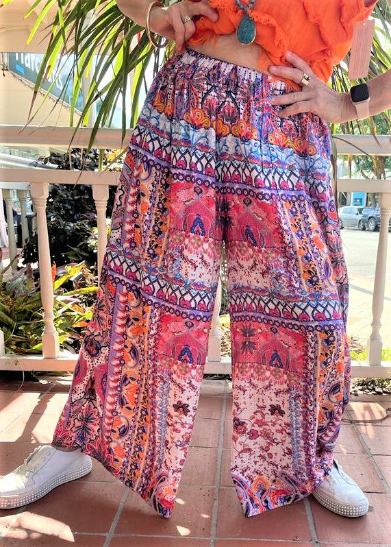 European Wide-leg Coloured Pants.